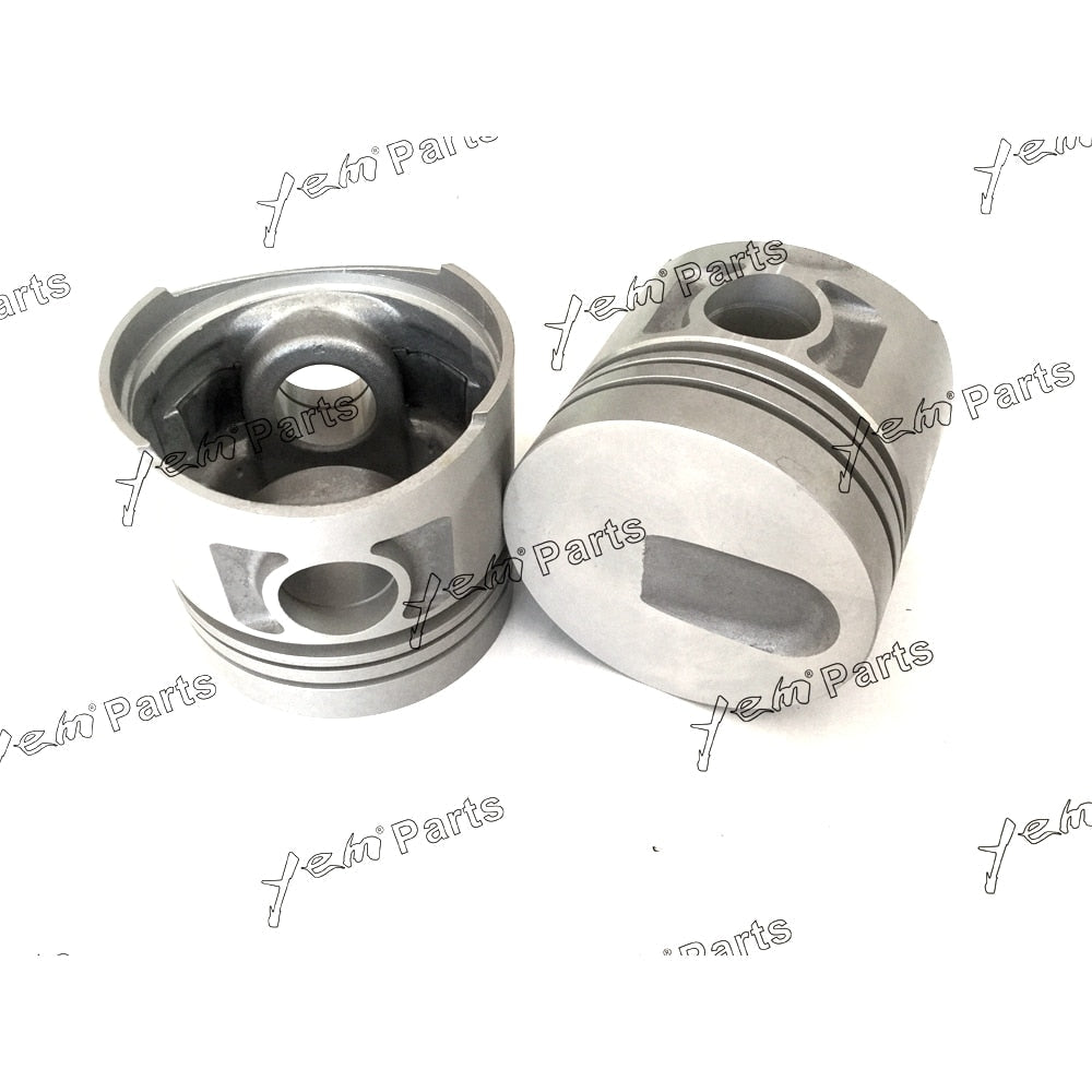 YEM Engine Parts 4 Sets STD Piston Set (Pin & Clip) W Rings For Mitsubishi S4E2 Engine 98mm For Mitsubishi