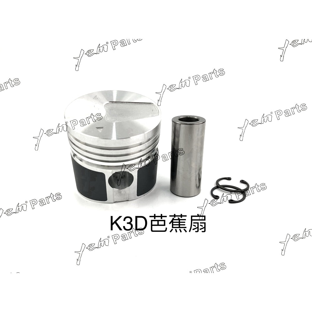 YEM Engine Parts Piston + Ring Kit Set Oversize 73mm (+0.50mm) For Mitsubishi K3D x3 PCS (MM436618) Engine Parts For Mitsubishi