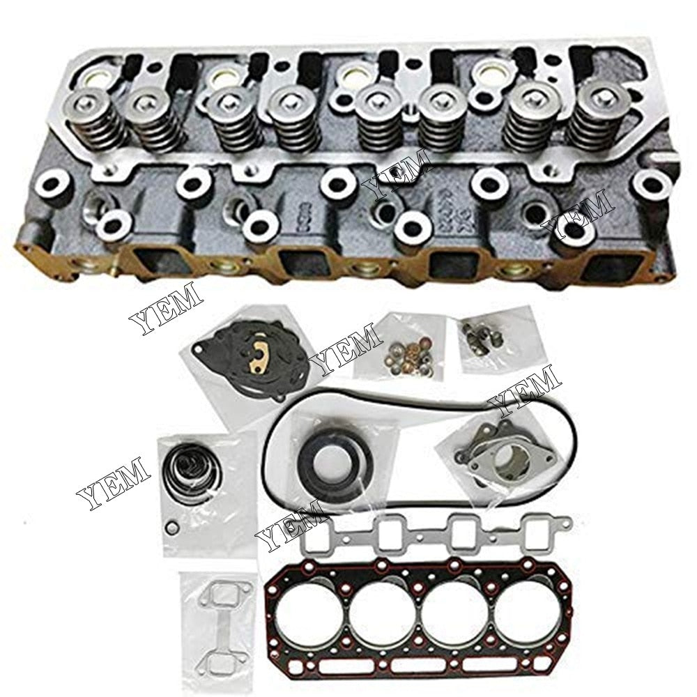 YEM Engine Parts Complete Cylinder Head Valves + Full Gasket Set For Cummins A2300 A2300T Engine For Cummins