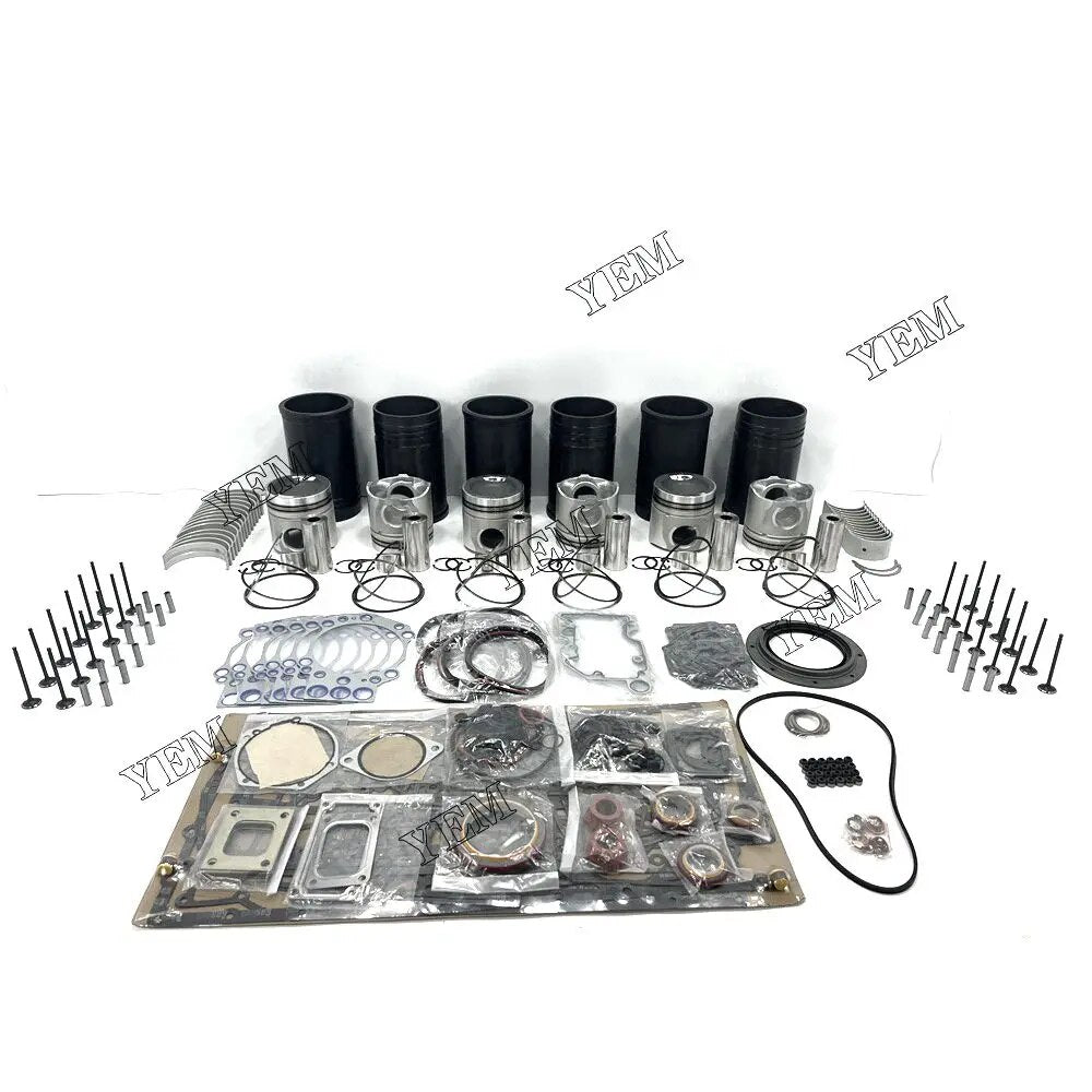 For Cummins excavator engine K19 Engine Overhaul Kit With Bearings Cylinder Piston Ring Gasket Set Liner Valve Kit YEMPARTS