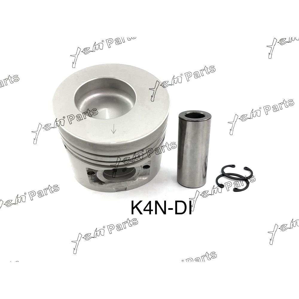 YEM Engine Parts Piston + Ring Set STD For Mitsubishi K4N-DI x4 SETS Engine Parts For Mitsubishi