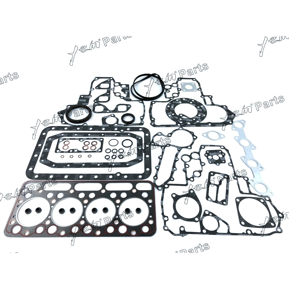 YEM Engine Parts 1 Set Full Gasket Kit & Cylinder Head For Kubota V1702 Engine For Kubota