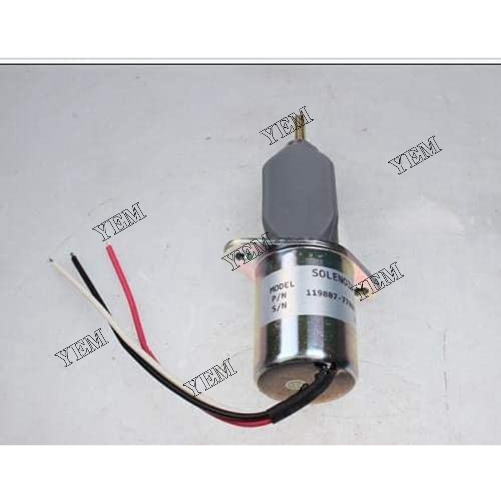 YEM Engine Parts Stop Solenoid 12V For Yanmar-4TNE106 4TNE106T Gehl SL7600 SL7800 Skid-Loade For Yanmar