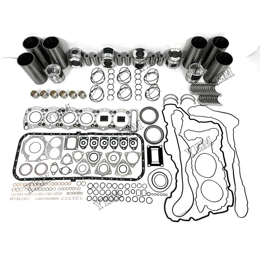 6X High performanceOverhaul Rebuild Kit With Gasket Set Bearing For Isuzu 6UZ1 Engine YEMPARTS