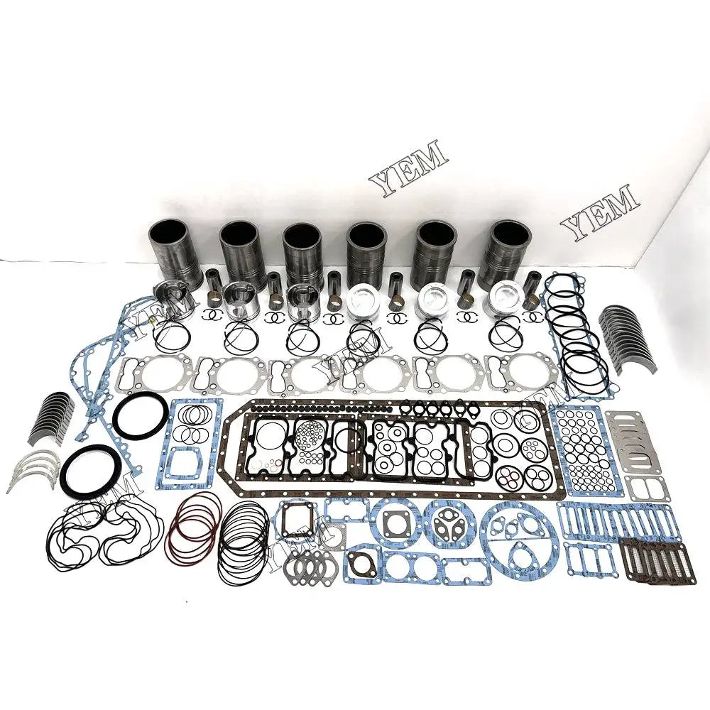 6X High performanceOverhaul Rebuild Kit With Gasket Set Bearing For Mitsubishi S6B3 Engine YEMPARTS