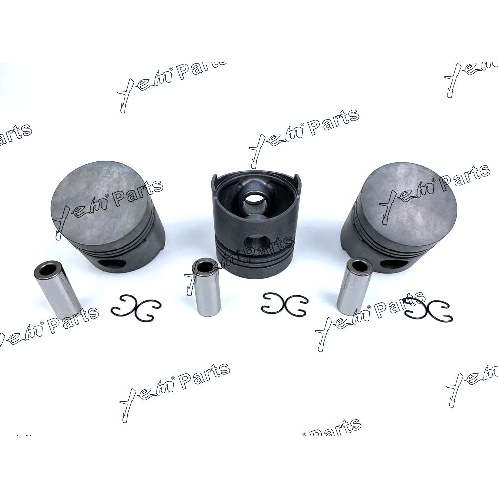 YEM Engine Parts Piston Set Oversize 76mm (+0.50mm) For Kubota D1102 x3 PCS Engine Parts For Kubota