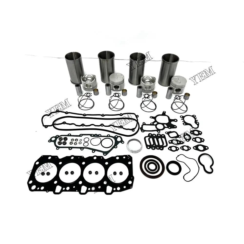 Free Shipping 1KZ Overhaul Rebuild Kit With Piston Rings Liner Head Gasket Set For Toyota engine Parts YEMPARTS