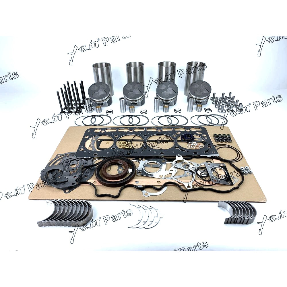 YEM Engine Parts V3600 V3600T V3600DI-T New Overhaul Rebuild Kit For Kubota LINCOLN W Valves For Kubota