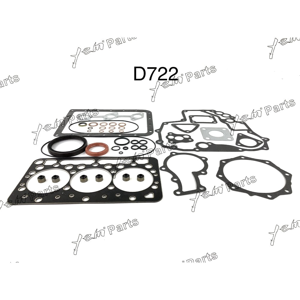 YEM Engine Parts Full Gasket Set For Kubota D722 / 3D66 Engine Parts For Kubota