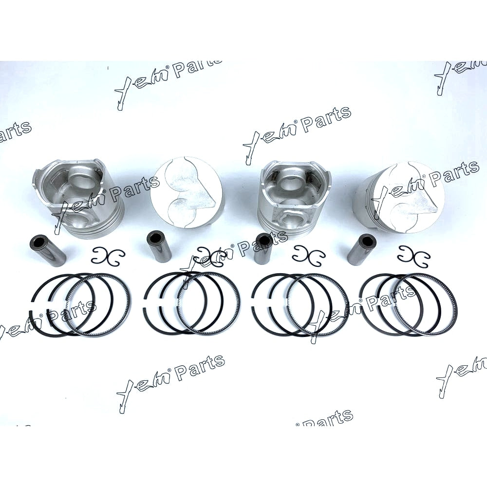 YEM Engine Parts Pistons + Rings Set Kit STD 80mm For Kubota V1903 x4 PCS Engine Parts For Kubota