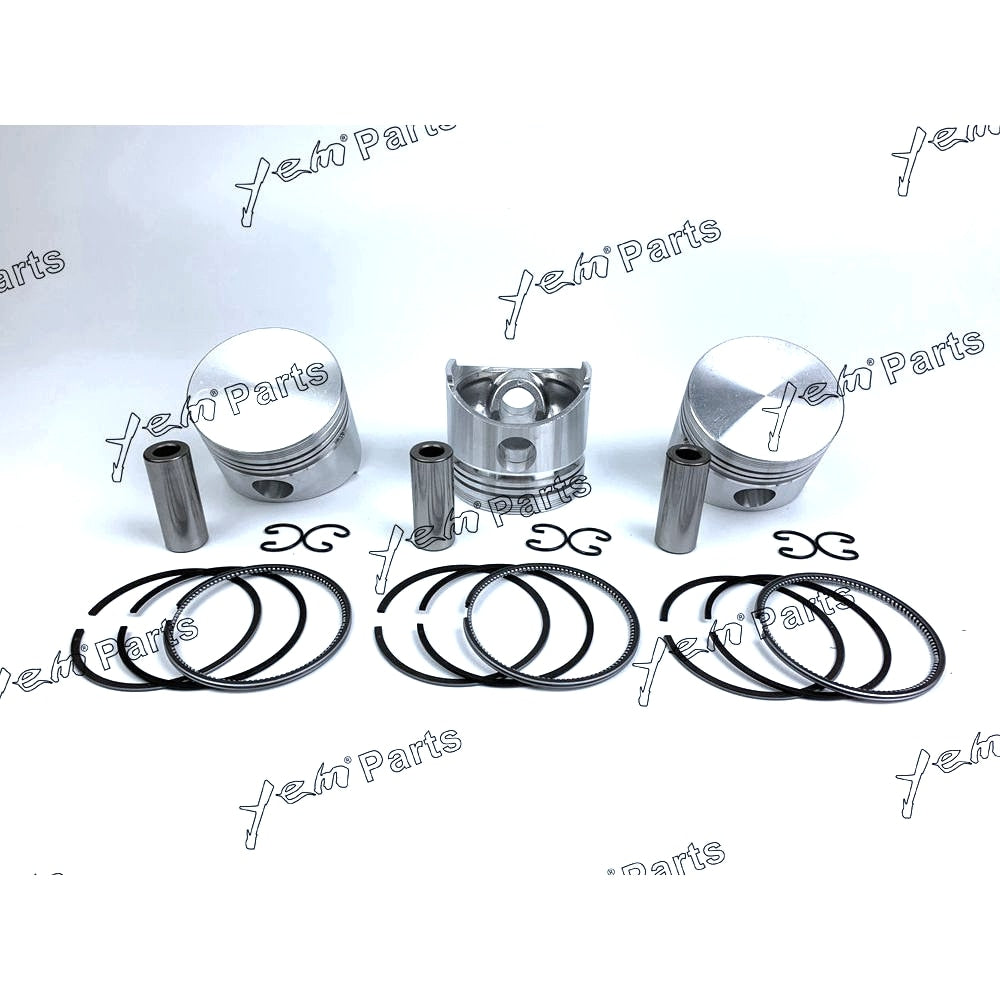 YEM Engine Parts Piston + Ring Kit Set Oversize 75mm (+0.50mm) For Kubota D950 x3 PCS Engine Parts For Kubota