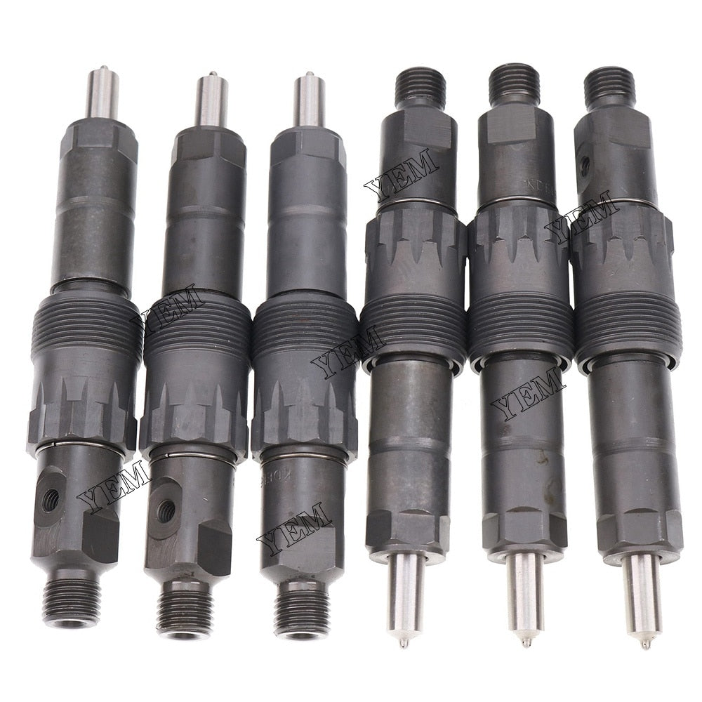 YEM Engine Parts 6X Fuel Injectors AR74665 155S713 For John Deere Tractor 4040 4240 4440 6600 For John Deere