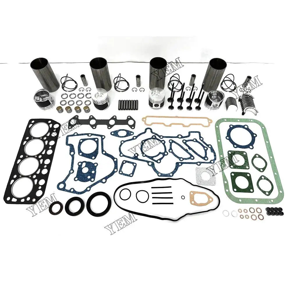 4X High performanceOverhaul Rebuild Kit With Gasket Set Bearing-Valve Train For Mitsubishi K4E-DI Engine YEMPARTS