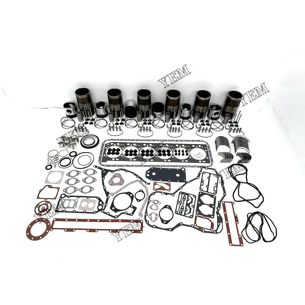 Free Shipping 6L Repair Kit With Piston Rings Liner Bearing Valves Cylinder Gasket For Cummins engine Parts YEMPARTS