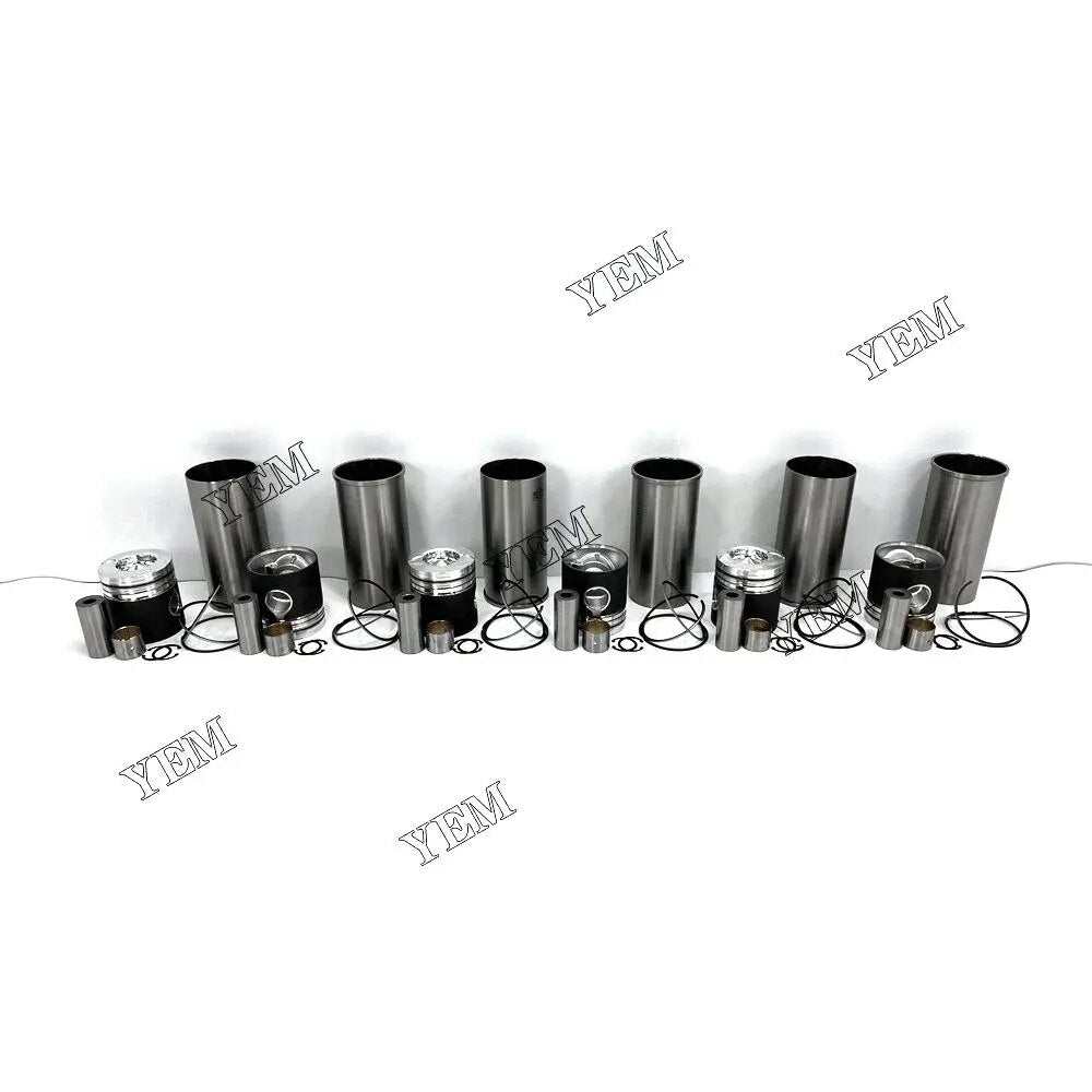 For Doosan excavator engine DE12T Cylinder Liner Kit With Cylinder Liner Piston Rings Set YEMPARTS