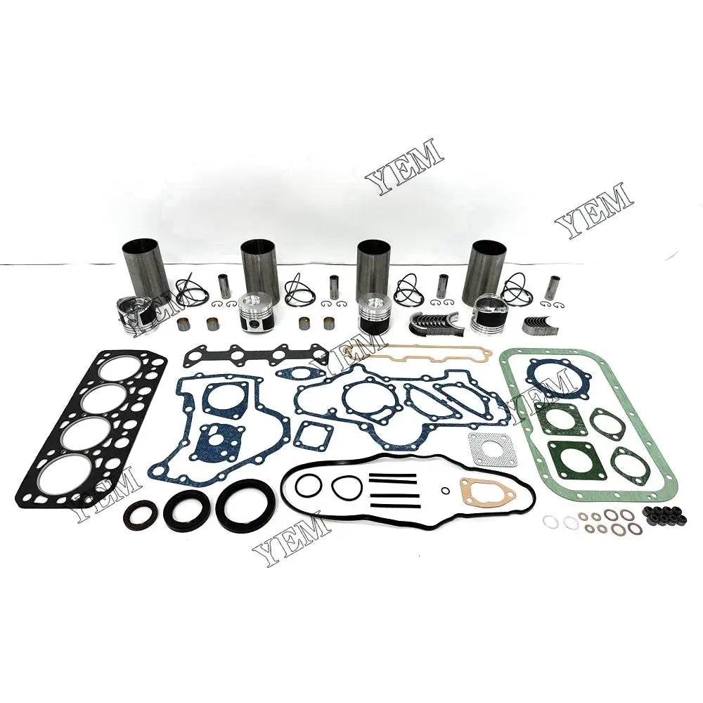 4X High performanceOverhaul Rebuild Kit With Gasket Set Bearing For Mitsubishi K4E-DI Engine YEMPARTS