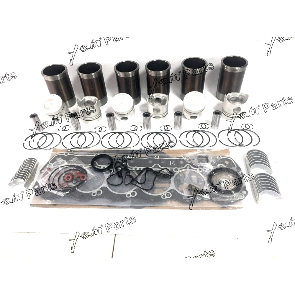 YEM Engine Parts Overhaul Engine Rebuild Kit & Cylinder liner For Mitsubishi 6D14 6D14T For Mitsubishi