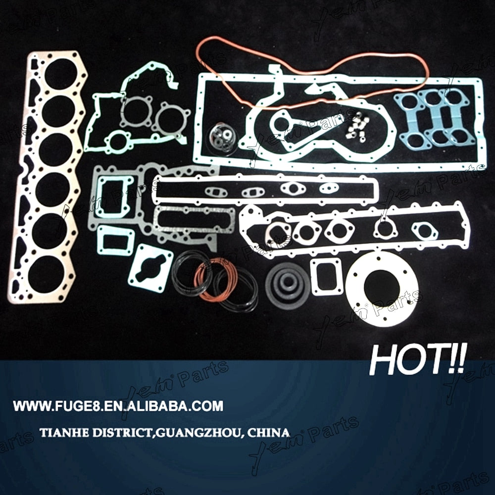 YEM Engine Parts Overhaul Gasket Set Kit For Komatsu PC130-7 PC130-7K SAA4D95LE-3 Excavator For Komatsu