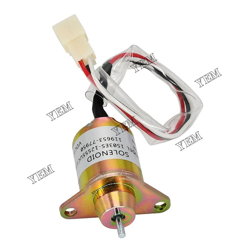 YEM Engine Parts 12V Fuel ShutDown Solenoid Valve For Yanmar 3TNE88 Engine For Yanmar