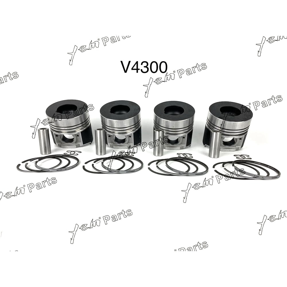YEM Engine Parts Piston + Ring Kit Set STD 109mm For Kubota V4300 (16132-21110) Engine Parts For Kubota