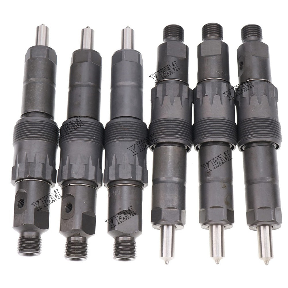 YEM Engine Parts For John Deere 4050 4240 4250 4430 4400 6600 6620 7700 6 Piece Fuel Injectors AR74665 For John Deere