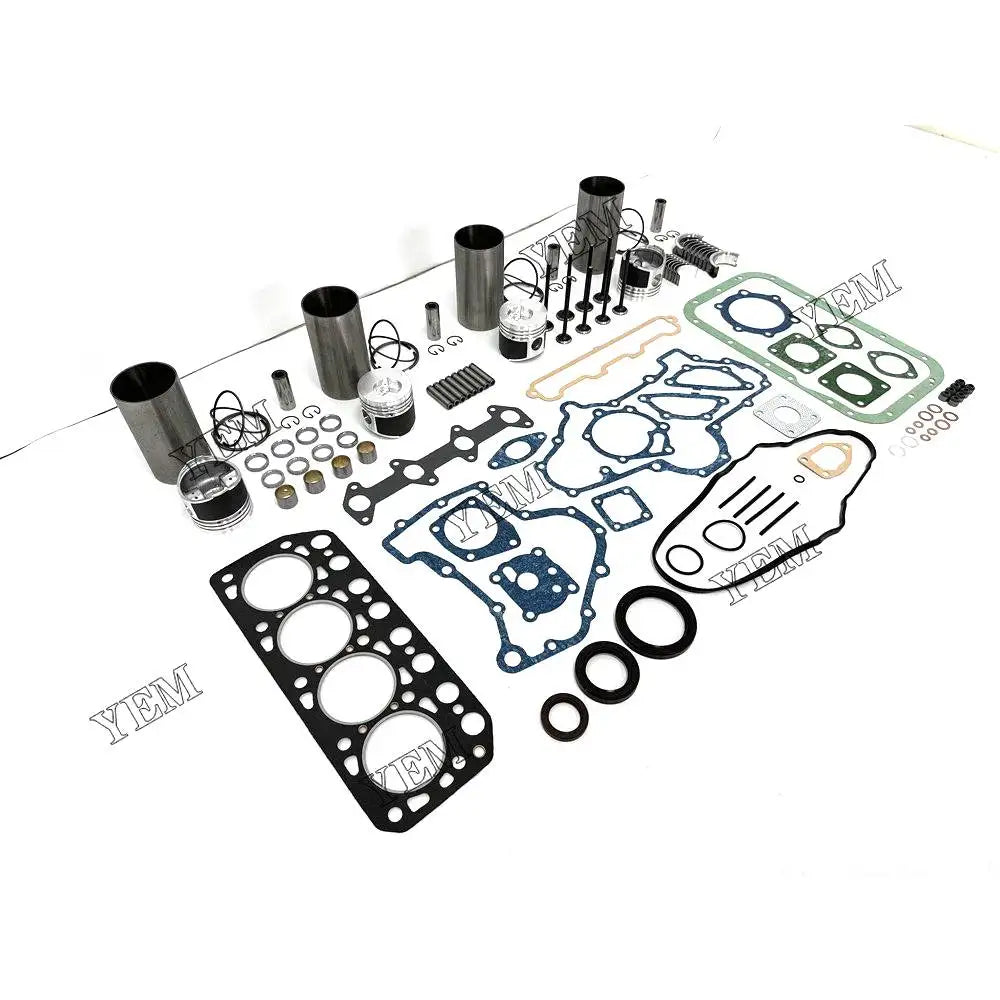 4X High performanceOverhaul Rebuild Kit With Gasket Set Bearing-Valve Train For Mitsubishi K4E-DI Engine YEMPARTS