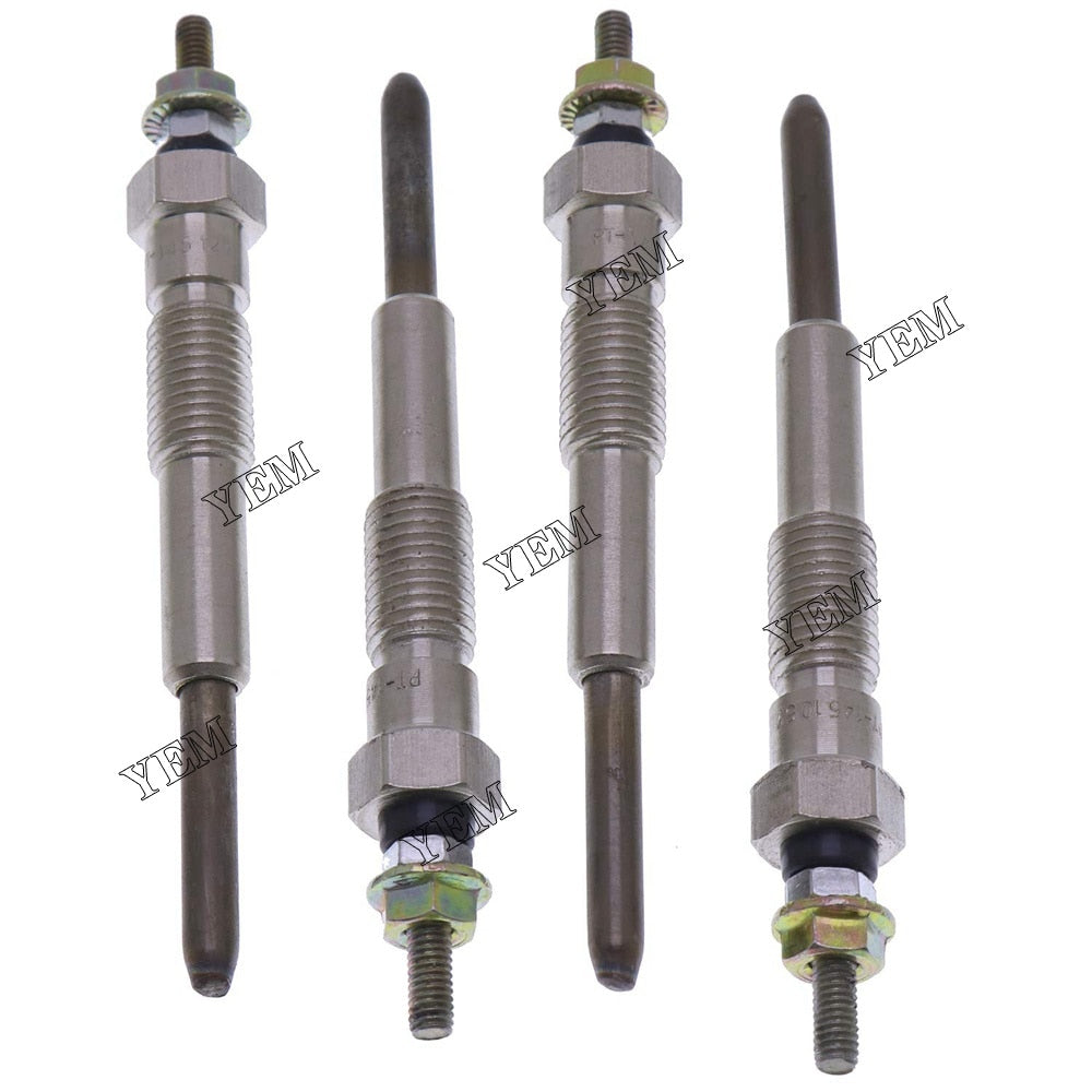 YEM Engine Parts 4 PCS Glow Plugs Fit For Komatsu 4D95 4D95S 4D95L Engine Forklift Loader Excavator For Komatsu