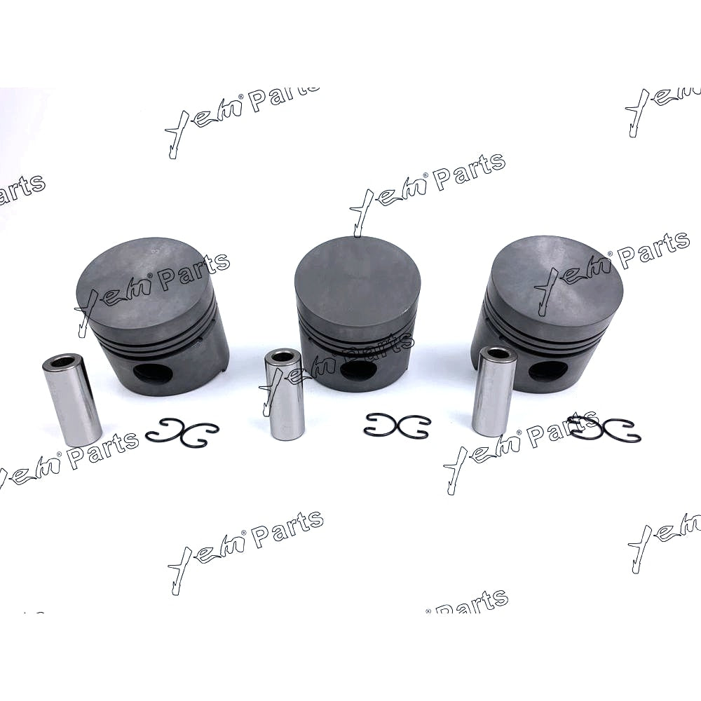 YEM Engine Parts Piston Set Oversize 76mm (+0.50mm) For Kubota D1102 x3 PCS Engine Parts For Kubota