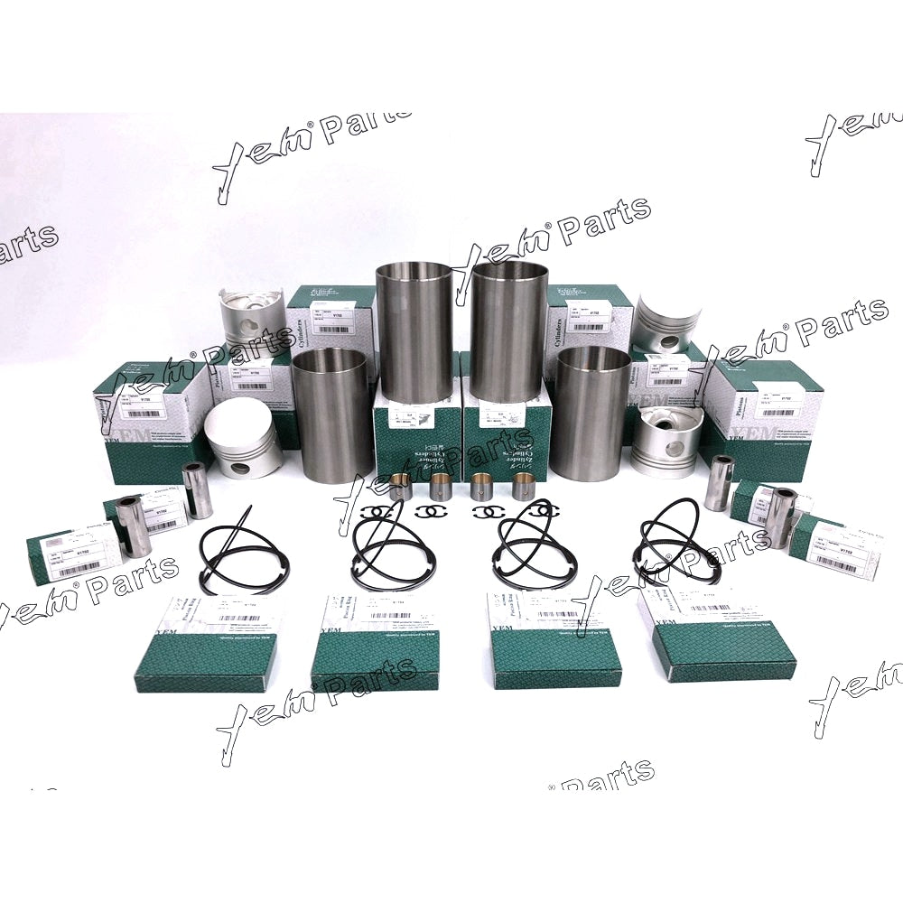 YEM Engine Parts Liner Kit Set STD For Kubota V1702 (Liner+Piston+Piston Ring+Pin Bush x4 ) Engine Parts For Kubota