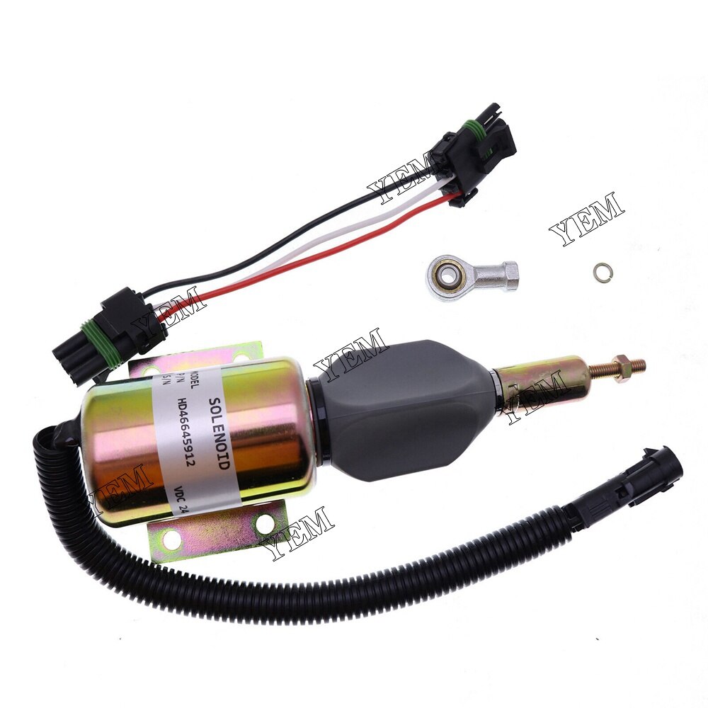 YEM Engine Parts RE516083 Fuel Stop Solenoid for John Deere 120 160LC 200LC 230LC 230LCR 270L For John Deere