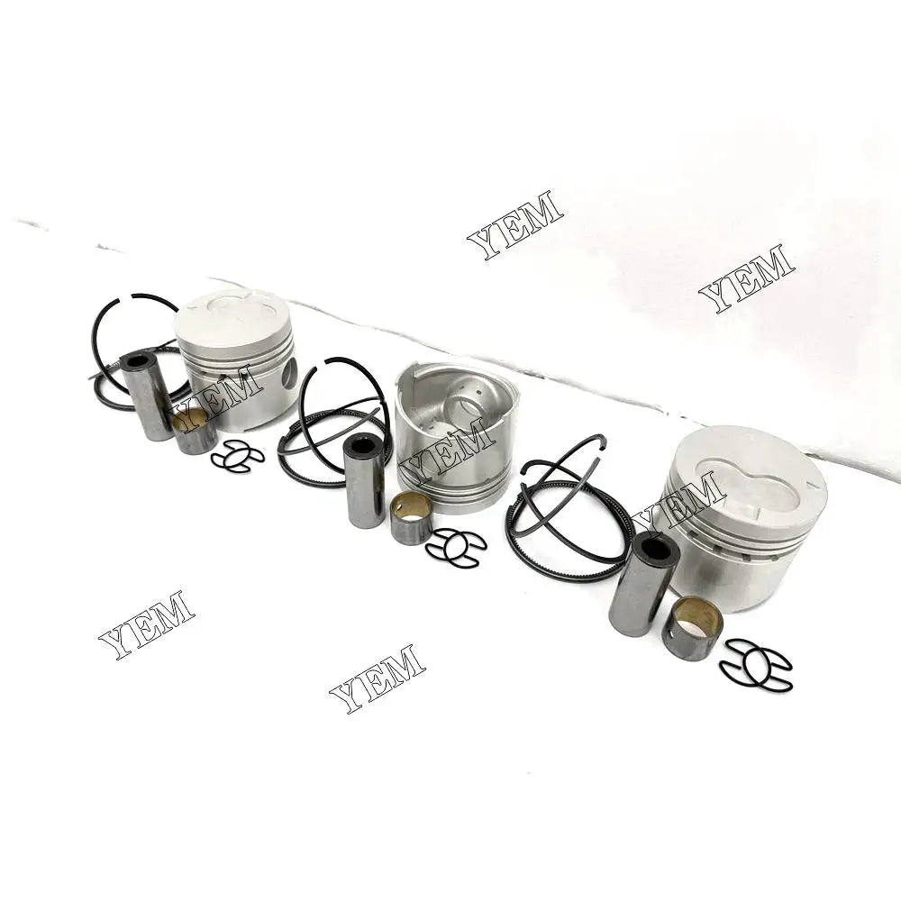 1 year warranty For Mitsubishi Engine Piston With Cylinder Piston Ring STD K3E-IDI engine Parts (3pcs) YEMPARTS