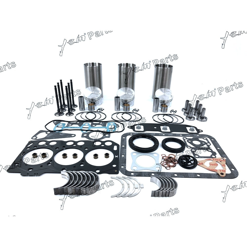 YEM Engine Parts Overhaul Rebuild Kit For Yanmar 3TNE68 3D68E 3TNE68C Engine Generator W Valves For Yanmar