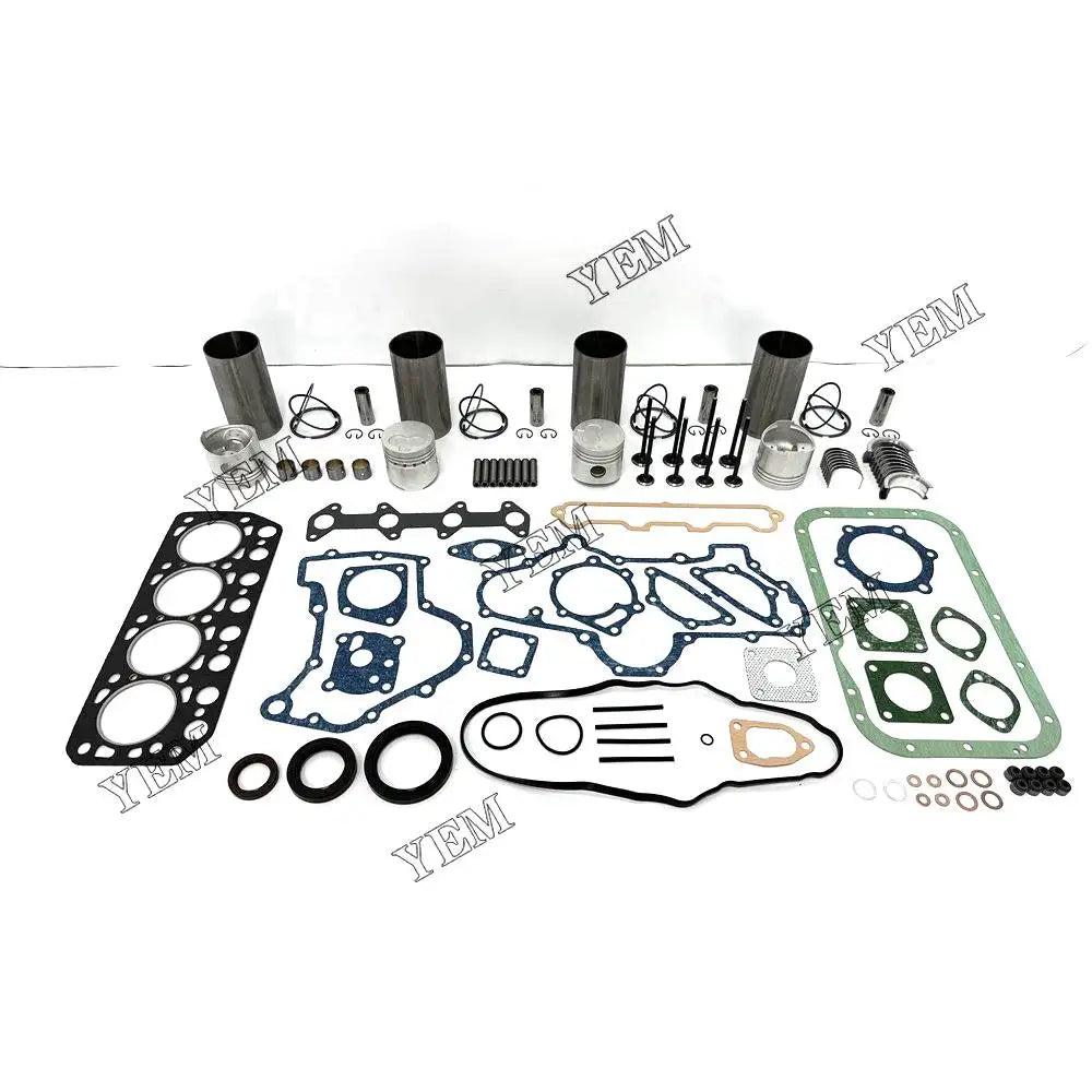 4X High performanceEngine Overhaul Rebuild Kit With Gasket Bearing Valve Set For Mitsubishi K4E-IDI Engine YEMPARTS