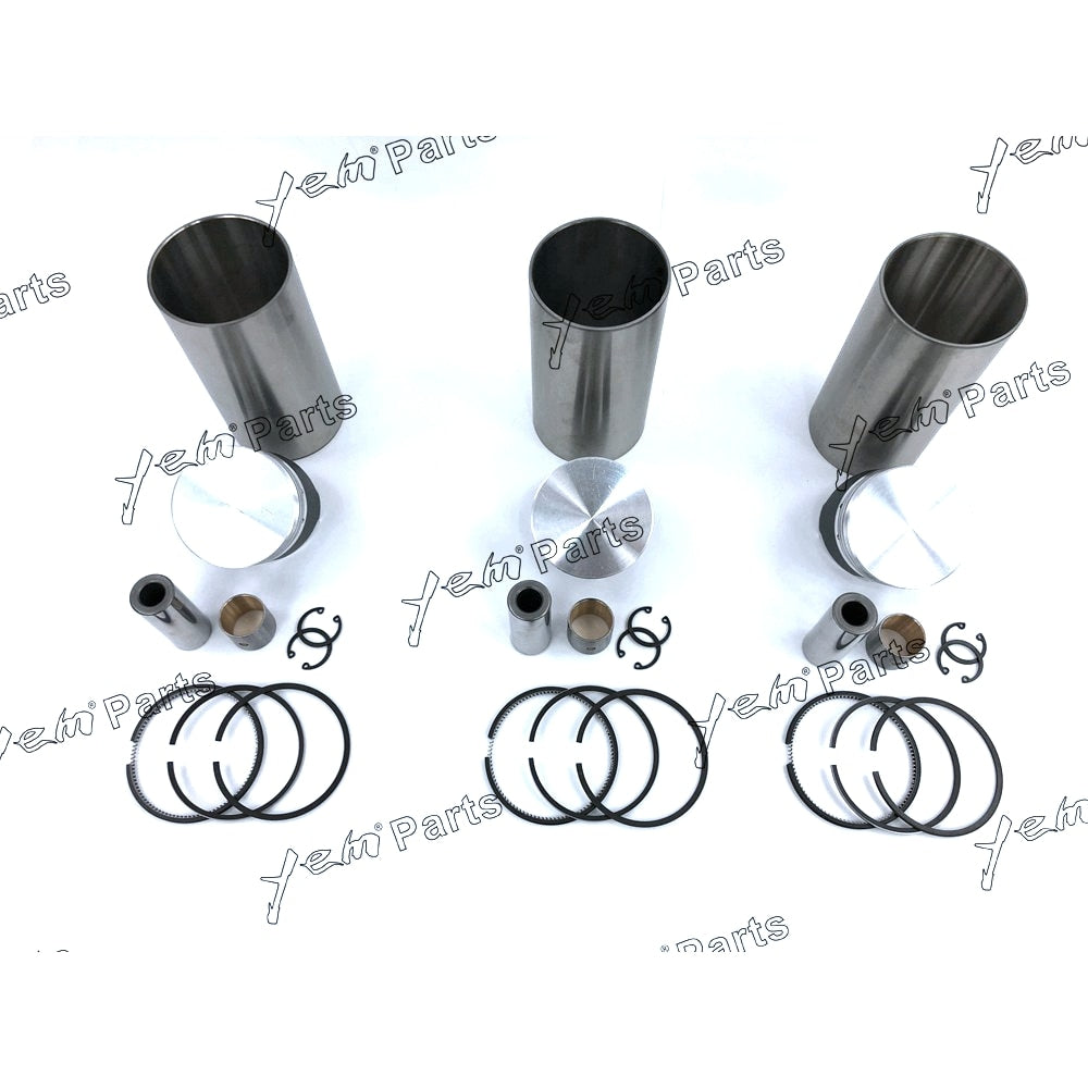 YEM Engine Parts Liner Piston Kit Set STD For Kubota D850 (Liner x3 + Piston x3 + Ring x3) Engine Parts For Kubota