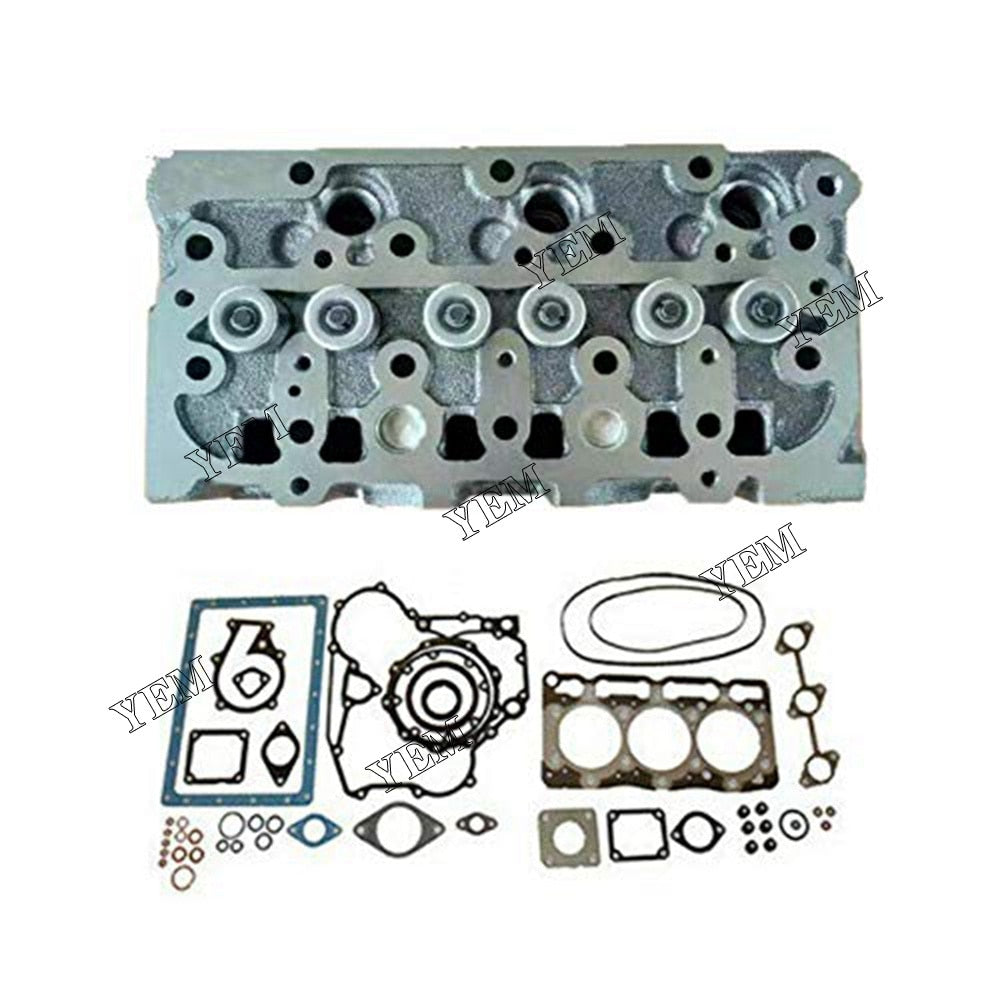 YEM Engine Parts 1 Set Complete Cylinder Head W Valves, Gasket Kit Set For Kubota D782 Engine For Kubota