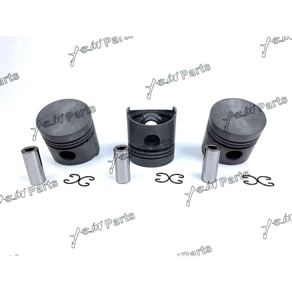 YEM Engine Parts Piston Set Oversize 76mm (+0.50mm) For Kubota D1102 x3 PCS Engine Parts For Kubota