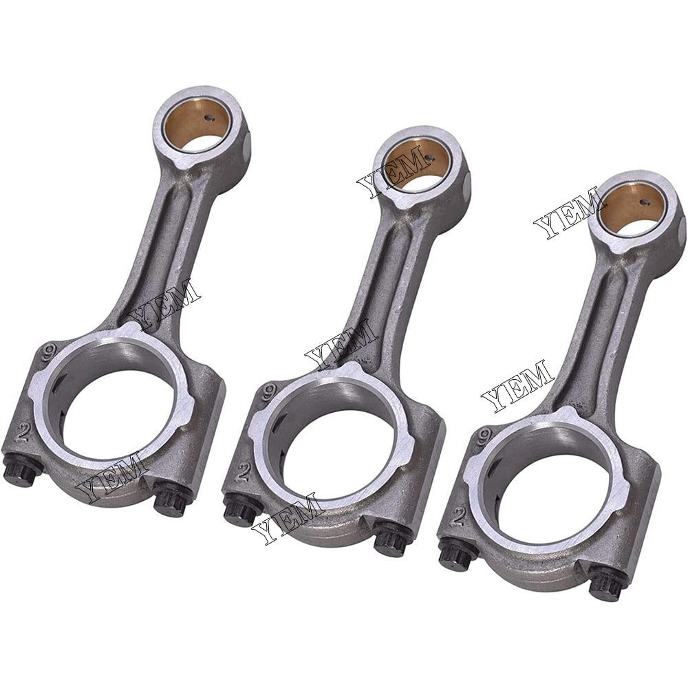 YEM Engine Parts 3 Pieces Connecting Rods 1G687-22010 For Kubota D902 Engine For Kubota