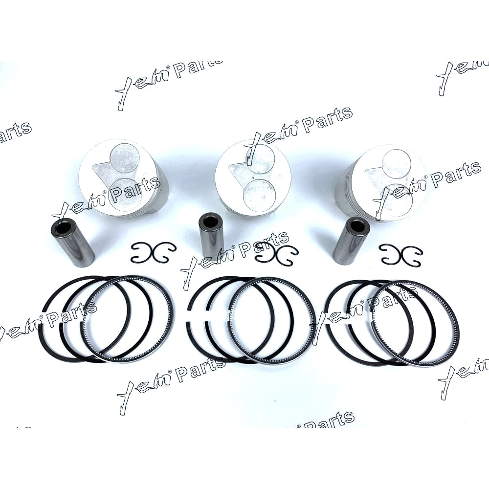 YEM Engine Parts Piston + Ring Kit Set Oversize 67mm (+0.50mm) For Kubota D722 x3PCS Engine Parts For Kubota