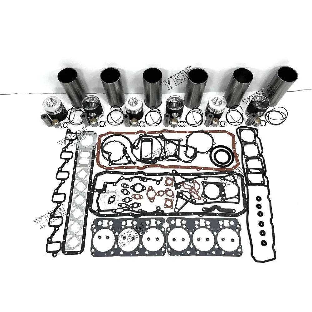 For Doosan excavator engine DE12T Rebuild Kit With Liner Piston Rings Full Gasket Kit YEMPARTS