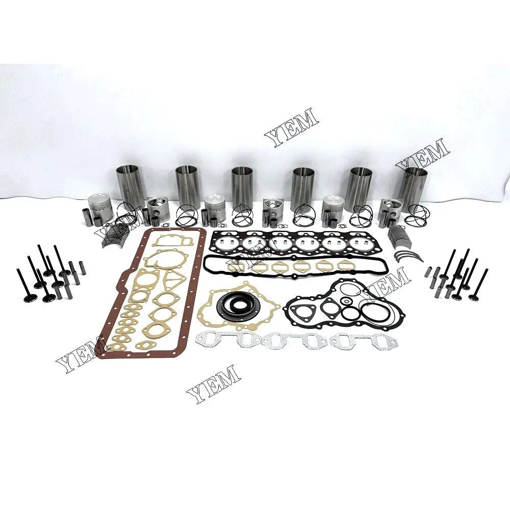 For Mitsubishi excavator engine 6DR5 Overhaul Kit With Bearings Piston Rings Full Gasket Set Liner Valve Kit YEMPARTS