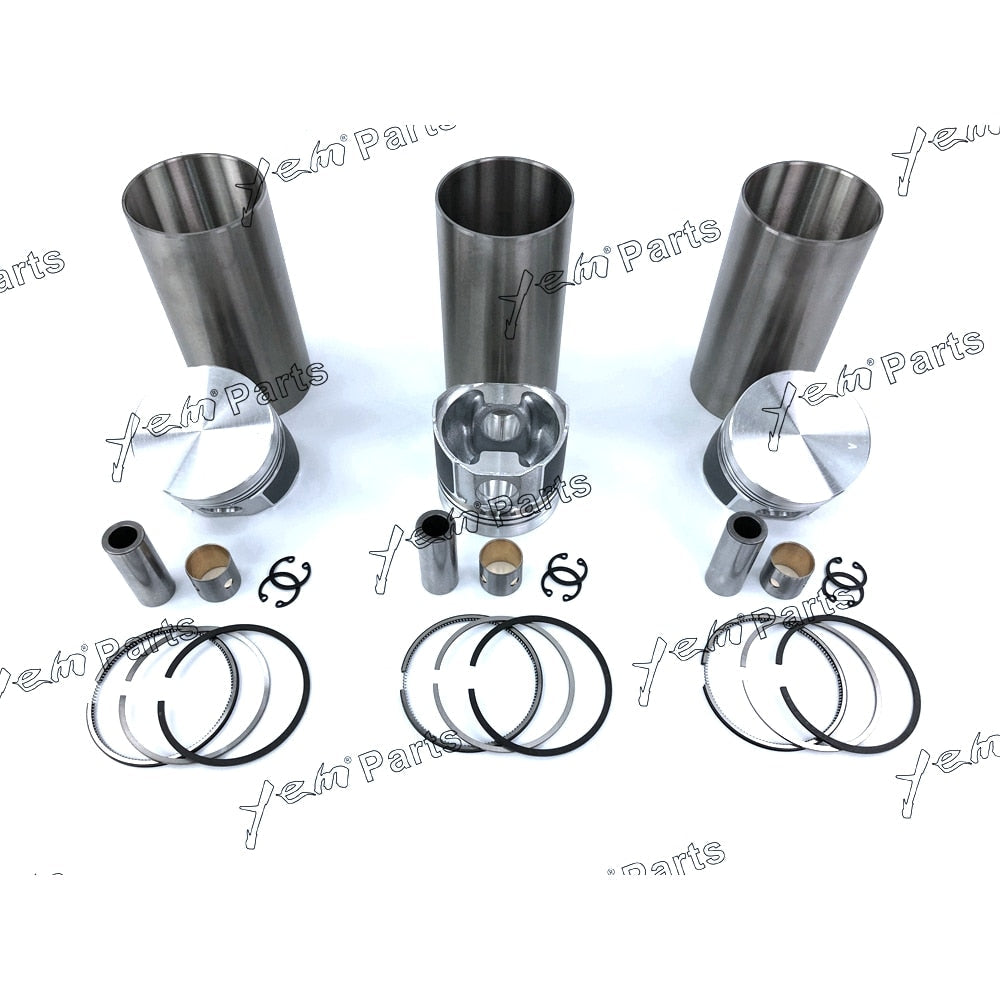 YEM Engine Parts Liner Piston Kit Set STD For YANMAR 3TN72 (Liner+Piston+Ring+Pin Bush x3) Engine Parts For Yanmar