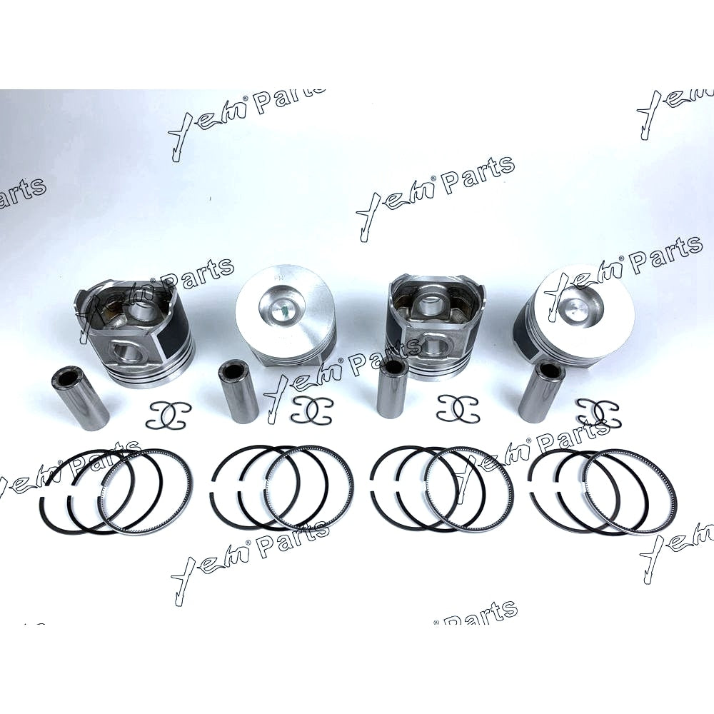 YEM Engine Parts Piston + Ring Kit STD 87mm For Kubota V2203M (1G813-21110 ) x4 PCS Engine Parts For Kubota