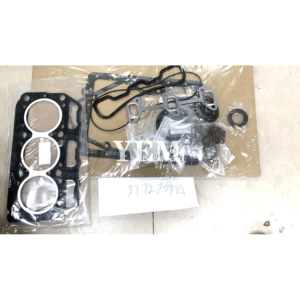 YEM Engine Parts For Yanmar 3T72L 3T72HA 3T72HL Engine Full Gasket Kit For Yanmar