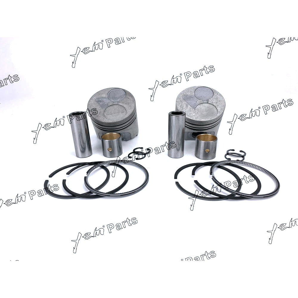 YEM Engine Parts 2 Set STD Cylinder Liner Kit W Piston (Pin & Clip), Rings For Kubota Z402 Engine For Kubota