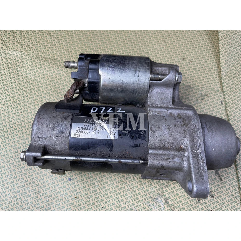 FOR KUBOTA ENGINE D722 STARTER MOTOR 12V 9T (USED) For Kubota