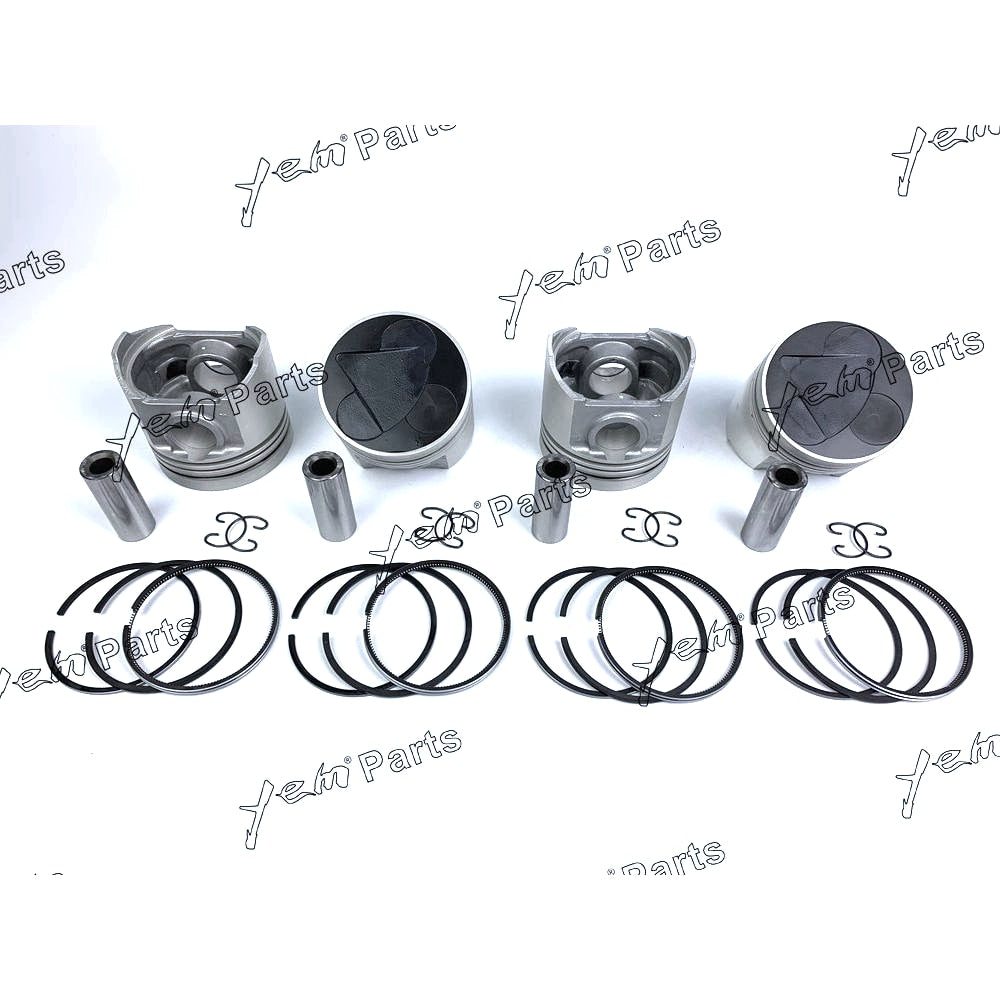 YEM Engine Parts Piston + Ring Kit Set STD 98mm For Kubota V3300 (1C011-21110) x4 PCS Engine Parts For Kubota