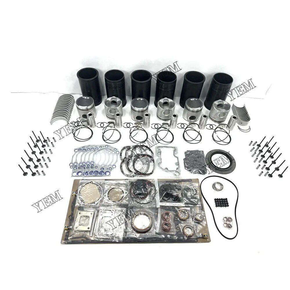 For Cummins excavator engine K19 Engine Overhaul Kit With Bearings Cylinder Piston Ring Gasket Set Liner Valve Kit YEMPARTS