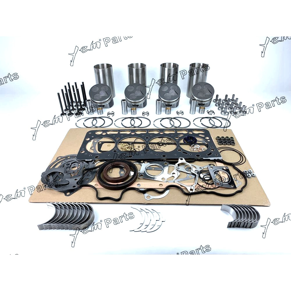 YEM Engine Parts V3600 V3600T V3600DI-T New Overhaul Rebuild Kit For Kubota LINCOLN W Valves For Kubota