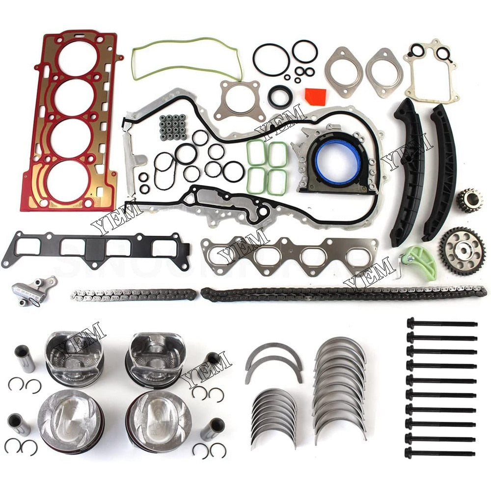 YEM Engine Parts Engine Overhaul Rebuild Kit & Valves For VW AUDI 1.4 TSI CAVD CTHD BLG BMY EA111 For Other