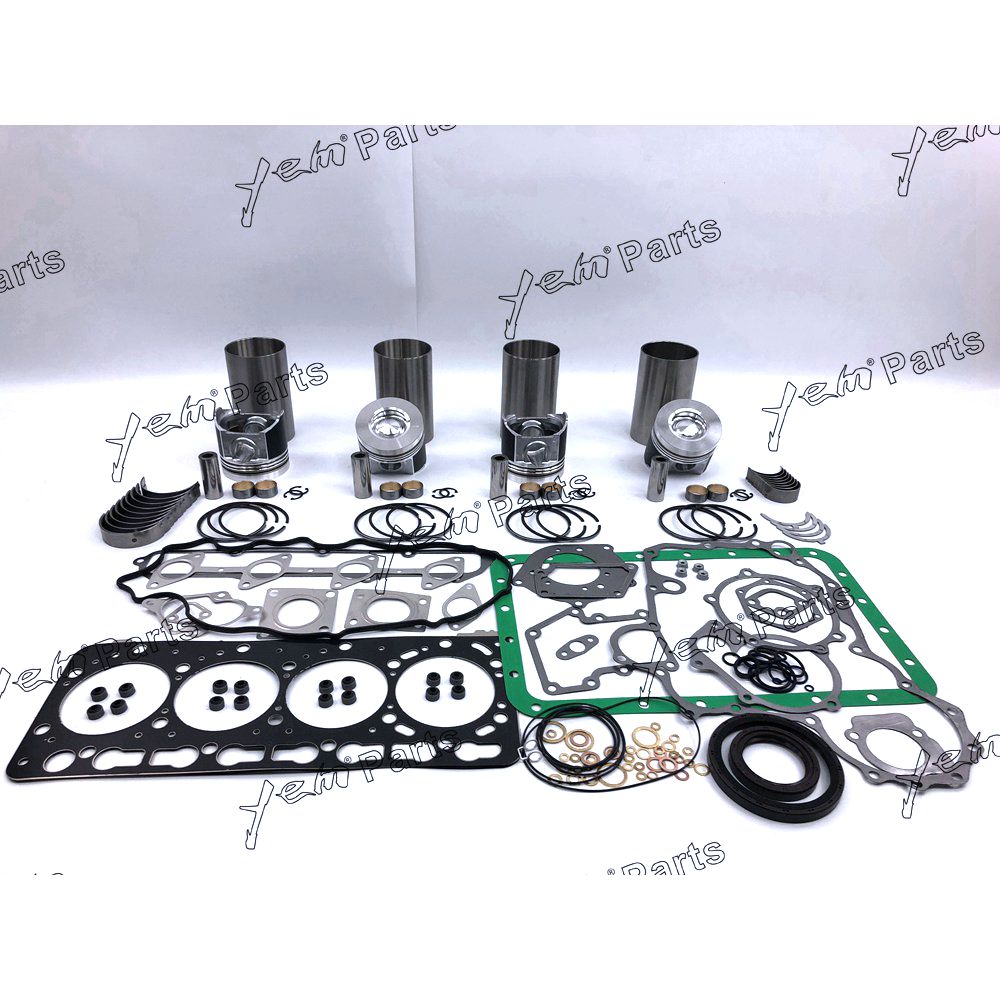 YEM Engine Parts V3300 V3300-DI-T Overhaul Rebuild Kit For Kubota Engine Piston Ring Gasket Set For Kubota